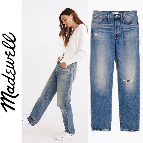 Madewell The Dadjean Duane Wash Ripped Edition Dad Jeans 90s Vintage Inspired 27 - Picture 4 of 16